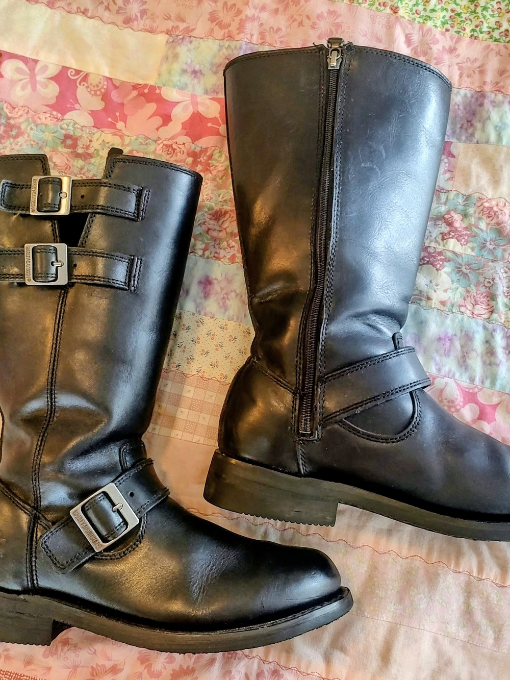 Ladies Harley Davidson Motorcycle Boots SZ 10M